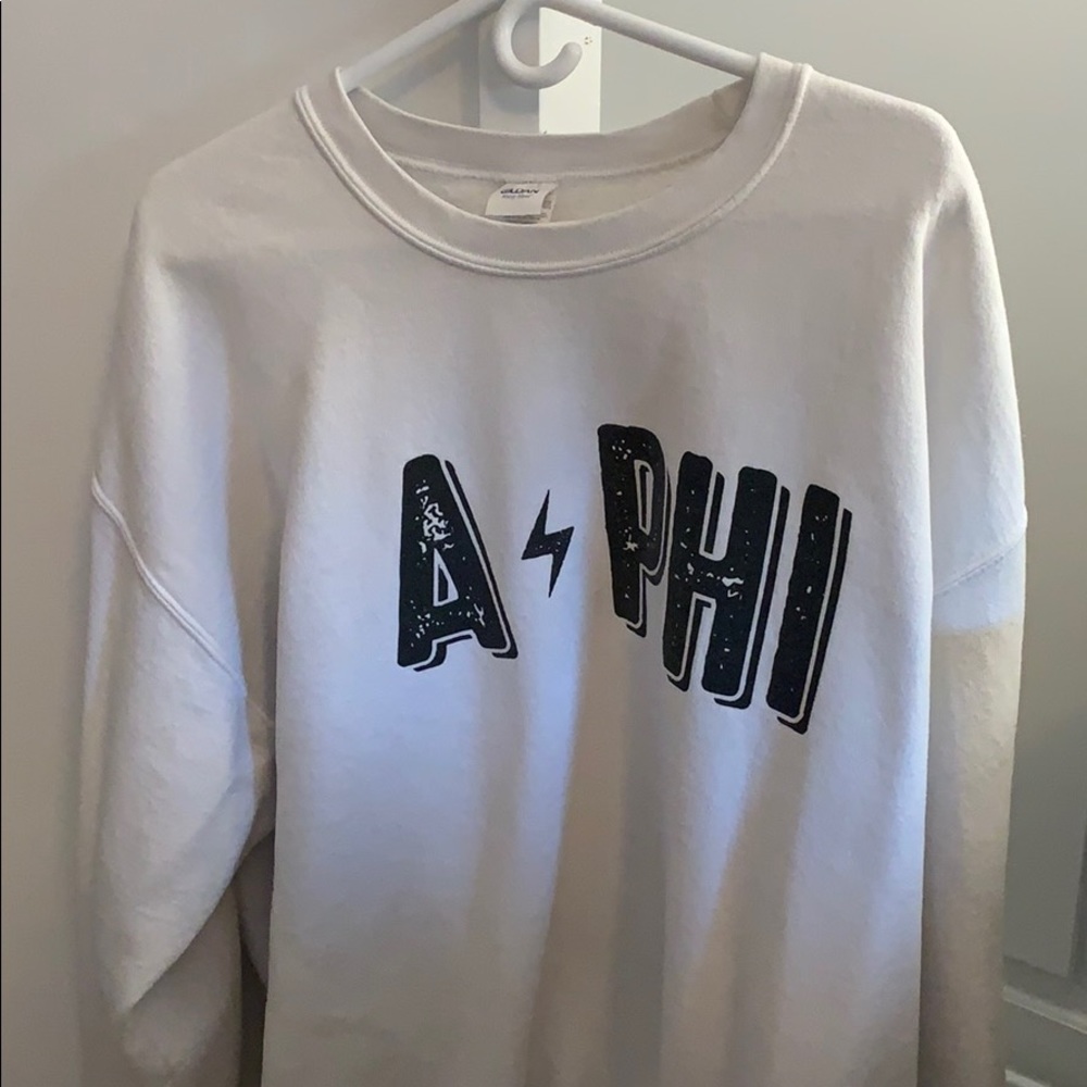 Alpha phi white crewneck